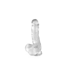 Gode jelly transparent ventouse taille M 17.5cm 